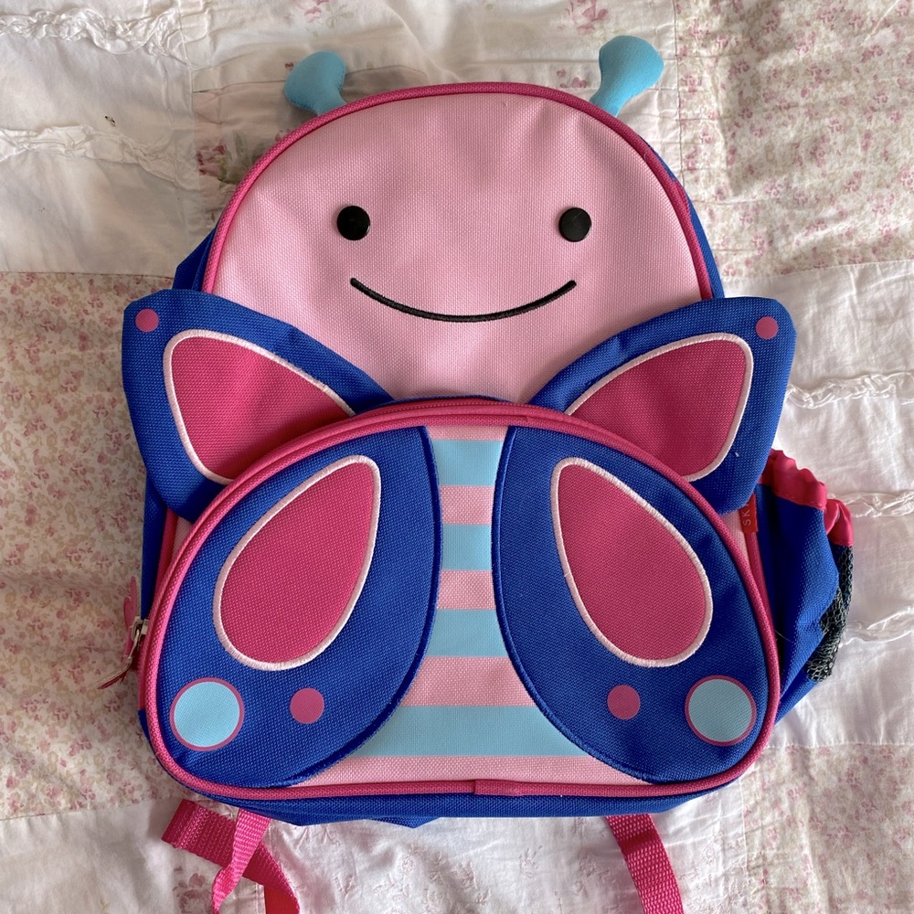 Skip*Hop Pink and Blue Butterfly Backpack. Excellent unused condition.